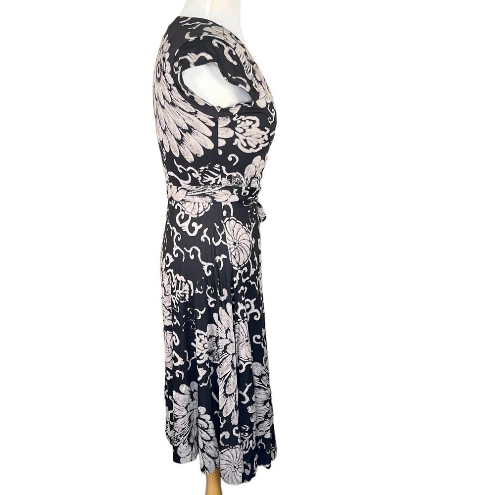 Lucky Brand Women’s Floral Neutral Print Boho Casual Festival Wrap Dress S EUC - Picture 6 of 14